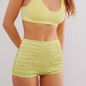 17. NWT! Free People Ruched Shorties | Lime | Small